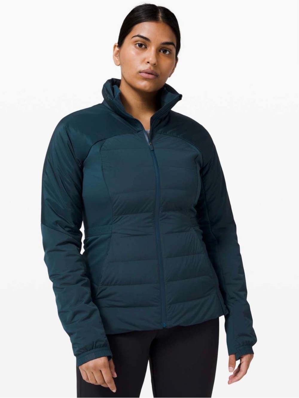 Lululemon Down For It All Jacket in Submarine, Size 10